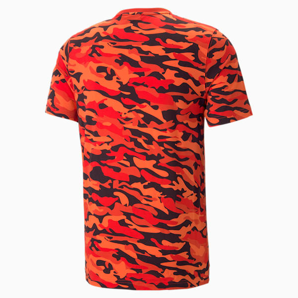 Camo Printed Men's Regular Fit T-shirt, Burnt Red, extralarge-IND