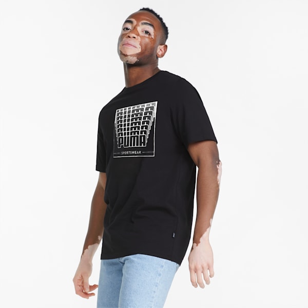 Wording Graphic Men's  T-shirt, Puma Black