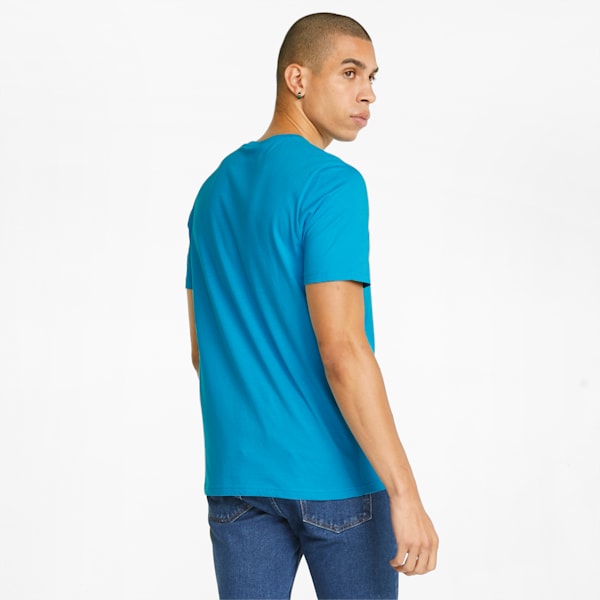 Wording Graphic Men's Regular Fit T-shirt, Bleu Azur, extralarge-IND
