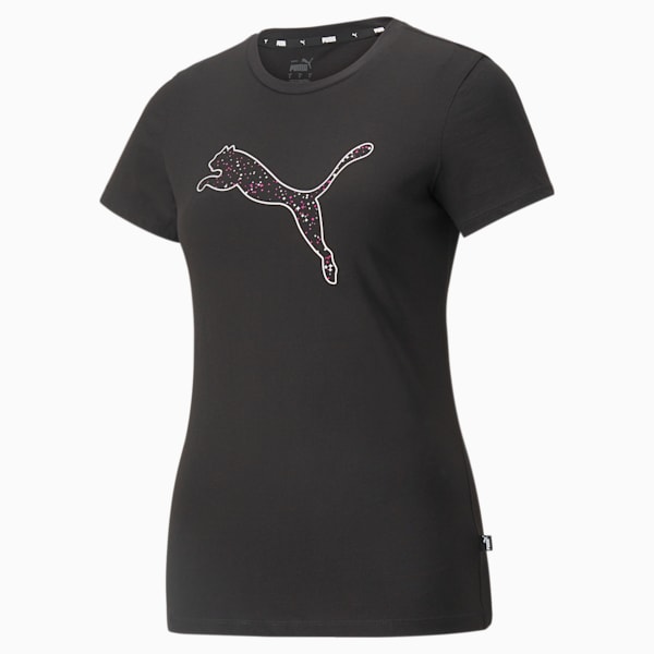 Power Graphic Women's Regular Fit T-shirt, Puma Black, extralarge-IND