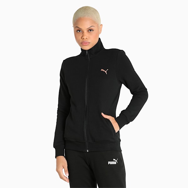 PUMA Zippered Women's Regular Fit Jacket, Puma Black, extralarge-IND