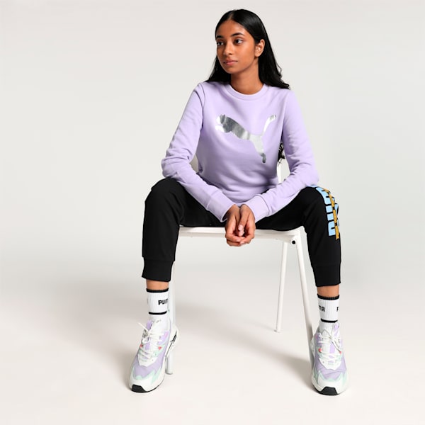 Logo Women's Sweatshirt, Vivid Violet, extralarge-IND