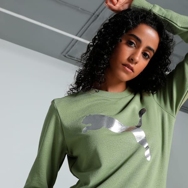 Logo Women's Sweatshirt, Calming Green, extralarge-IND