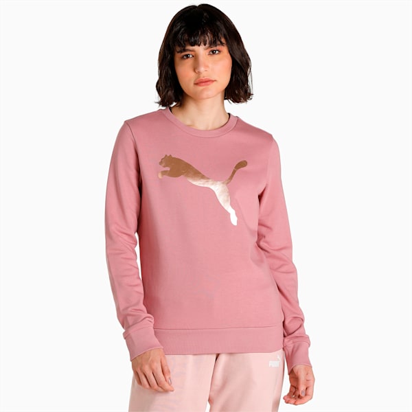 PUMA Logo Women's Sweatshirt, Pale Grape, extralarge-IND