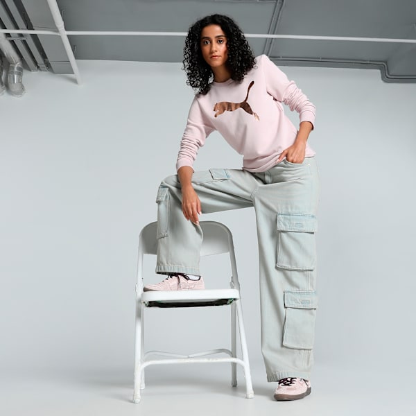 Logo Women's Sweatshirt, Mauve Mist, extralarge-IND