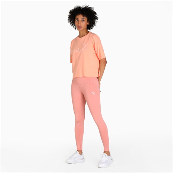 Women's Mid-Rise Tights, Rosette-Silver, extralarge-IND