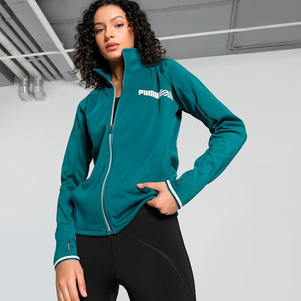 Tec Sport Women's Slim Fit Jacket, Cold Green, extralarge-IND