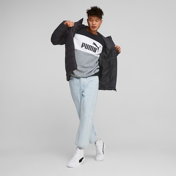 Puma essentials padded long black coat outlet