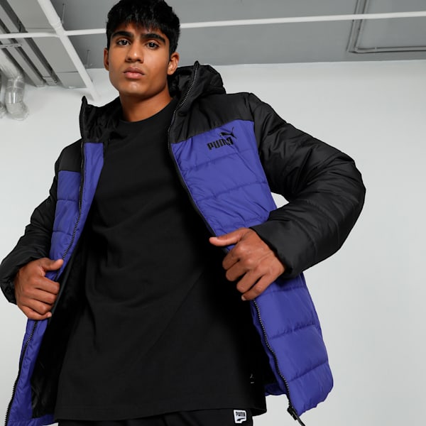Men's Regular Fit Padded Jacket, Lapis Lazuli, extralarge-IND