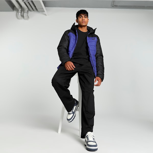 Men's Regular Fit Padded Jacket, Lapis Lazuli, extralarge-IND