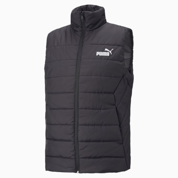 Essentials Men Regular Fit Padded Vest, Puma Black, extralarge-IND