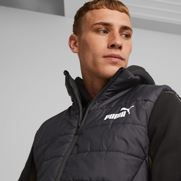 Essentials Men's Padded Vest, Puma Black, extralarge