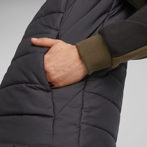 Essentials Men Regular Fit Padded Vest, Puma Black, extralarge-IND