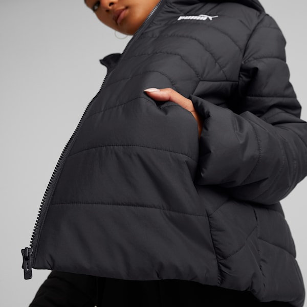 Women Regular Fit Padded Jacket, Puma Black, extralarge-IND