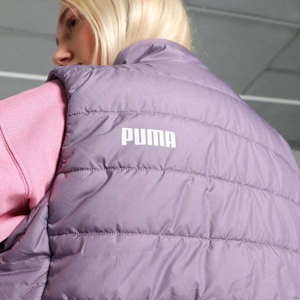 Women's Regular Fit Padded Vest, Pale Plum, extralarge-IND