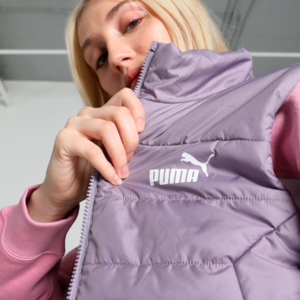 Women's Regular Fit Padded Vest, Pale Plum, extralarge-IND