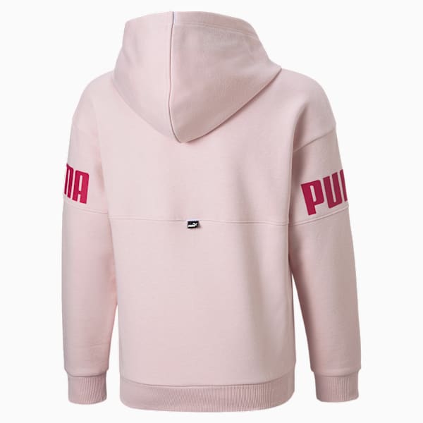 Chandail à capuchon Power Color-Blocked Enfant et Adolescent, Chalk Pink, extralarge