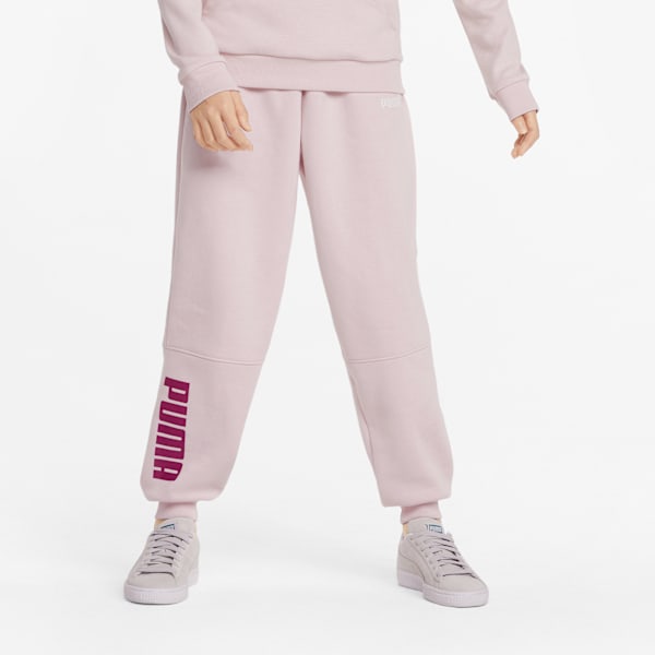Power Colour-Blocked Youth Pants, Chalk Pink, extralarge