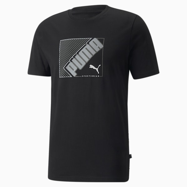 Flock Men’s Regular Fit T-shirt, Puma Black, extralarge-IND