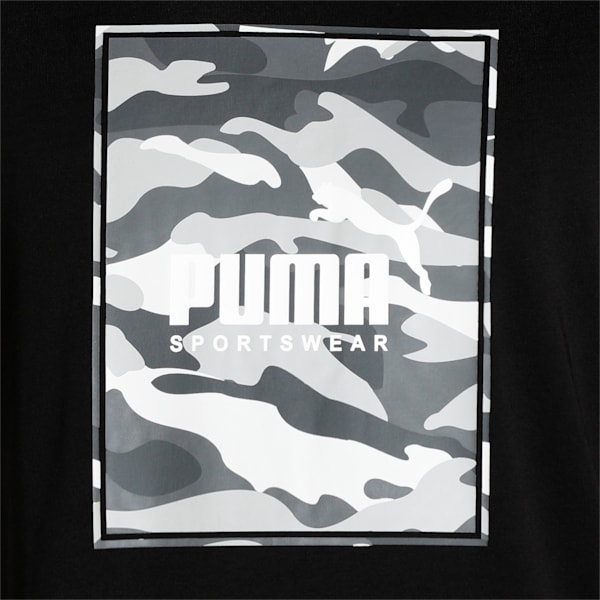 Box Logo Camo Men's T-shirt, Puma Black