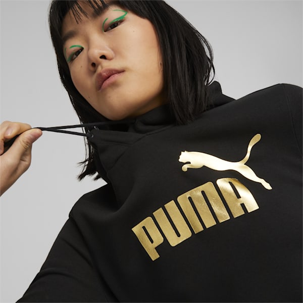 Puma black hoodie womens sale