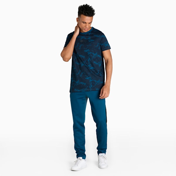 PUMA x one8 Printed Men's Slim Fit T-Shirt, Sailing Blue, extralarge-IND