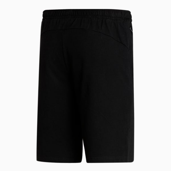 Zippered Men's Shorts, Cotton Black, extralarge-IND