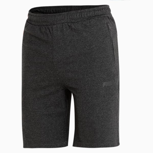 Zippered Men's Shorts, Dark Gray Heather, extralarge-IND