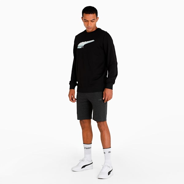 Zippered Men's Shorts, Dark Gray Heather, extralarge-IND