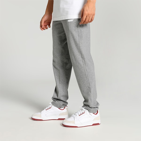 Zippered Men's Jersey Pants, Medium Gray Heather, extralarge-IND