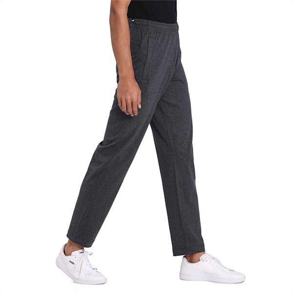 Zippered Men's Jersey Pants, Dark Gray Heather, extralarge-IND
