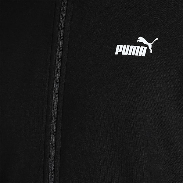 Men's Sweat Jacket, PUMA Black-PUMA White, extralarge-IND