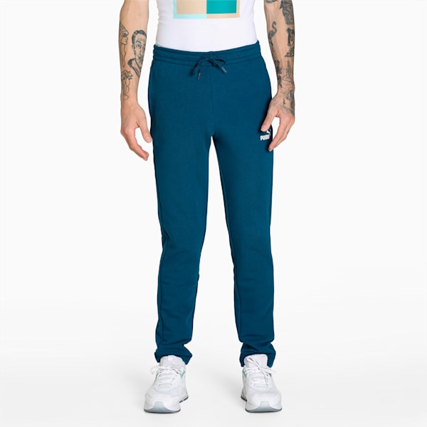Zippered Terry Men's Pants, Gibraltar Sea, extralarge-IND