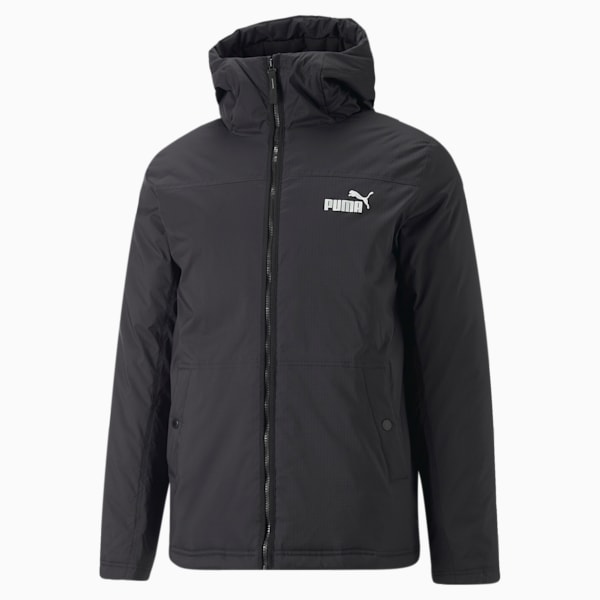Men's Regular Fit Regular Fit Colour Block Padded Jacket, Puma Black, extralarge-IND