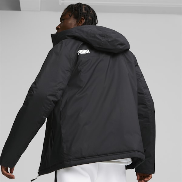 Men's Regular Fit Regular Fit Colour Block Padded Jacket, Puma Black, extralarge-AUS
