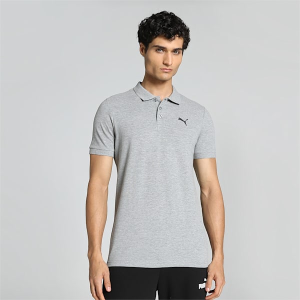 Active Men's Slim Fit Polo, Medium Gray Heather, extralarge-IND