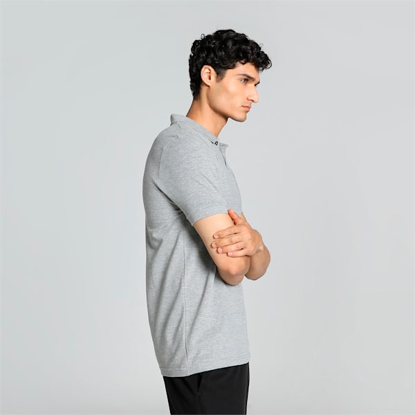Active Essential Men's Slim Fit Polo, Medium Gray Heather, extralarge-IND