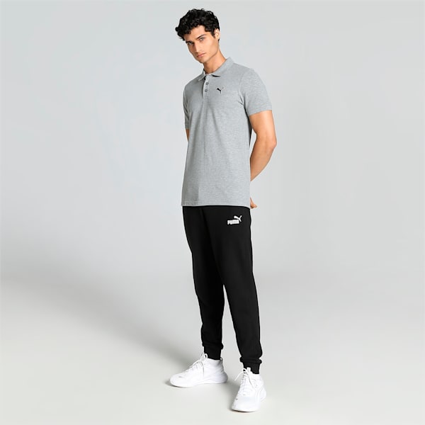 Active Essential Men's Polo, Medium Gray Heather