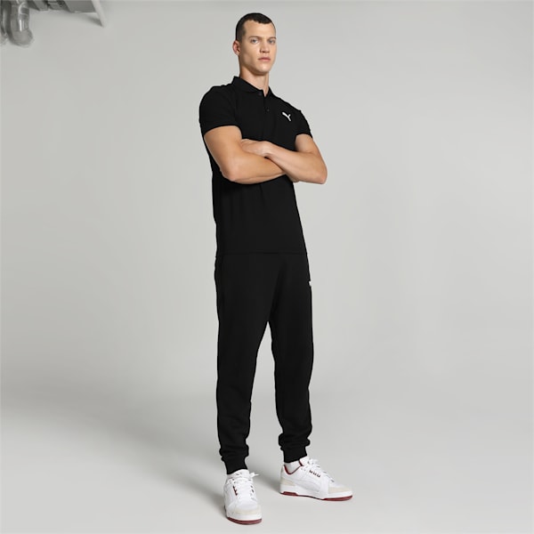 Active Men's Slim Fit Polo, PUMA Black-PUMA White, extralarge-IND