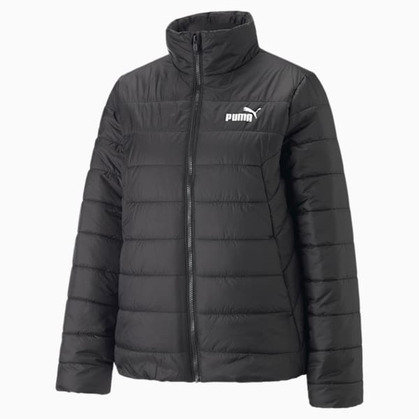 Essentials+ Women's Regular Fit Padded Jacket, Puma Black, extralarge-IND