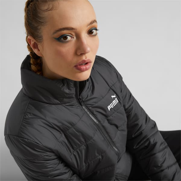 Essentials+ Women's Regular Fit Padded Jacket, Puma Black, extralarge-IND