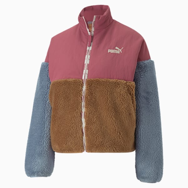 Women's Sherpa Jacket, Dusty Orchid