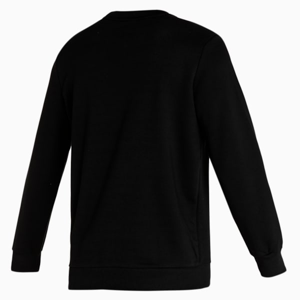 Essential Big Logo Crew Regular Fit Men's T-Shirt, Puma Black