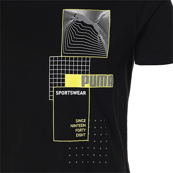 メンズ リフレクティブ グラフィック 半袖 Tシャツ, Puma Black, extralarge-JPN