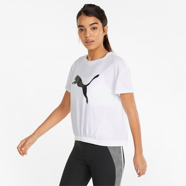 ウィメンズ モダン スポーツ ファッション 半袖 Tシャツ, Puma White, extralarge-JPN