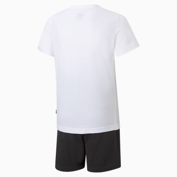 キッズ ボーイズ Tシャツ アンド ショーツ セット 120-160cm, Puma White-puma black, extralarge-JPN