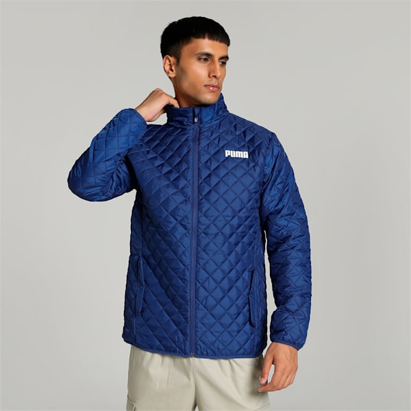 Lightweight Padded Men's Jacket, Blazing Blue, extralarge-IND