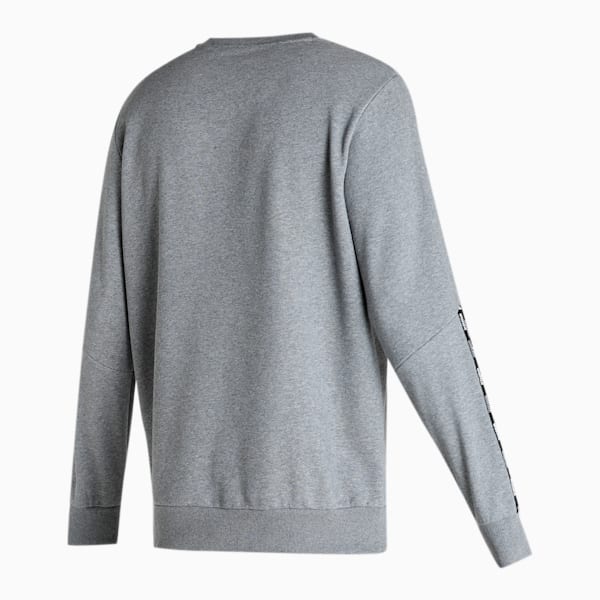 PUMA POWER Tape Crew Men's Regular Fit Sweat Shirt, Medium Gray Heather, extralarge-IND
