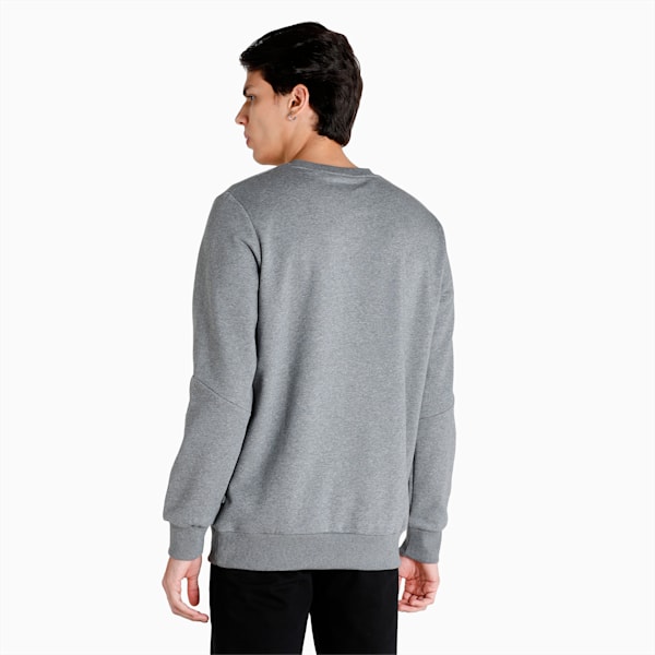 PUMA POWER Tape Crew Men's Regular Fit Sweat Shirt, Medium Gray Heather, extralarge-IND