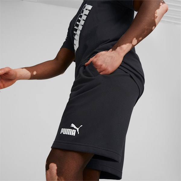 Power Logo Men's Regular Fit Shorts, Puma Black, extralarge-IND